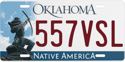 OK license plate 557VSL