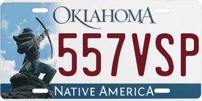 OK license plate 557VSP