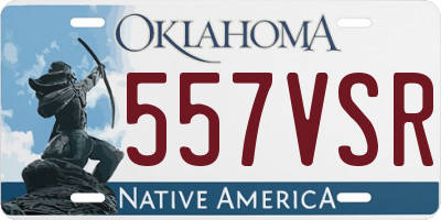 OK license plate 557VSR