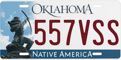 OK license plate 557VSS