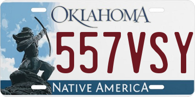 OK license plate 557VSY