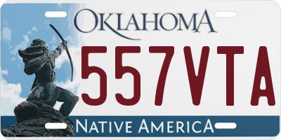OK license plate 557VTA