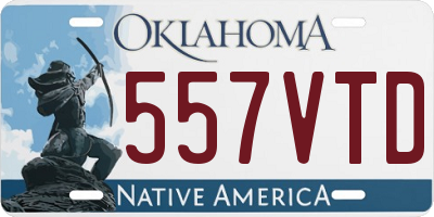 OK license plate 557VTD