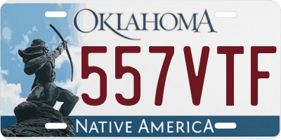 OK license plate 557VTF
