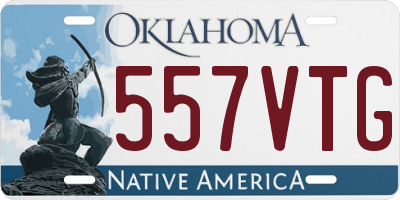 OK license plate 557VTG