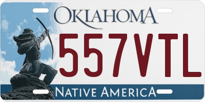 OK license plate 557VTL