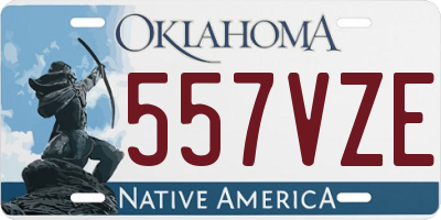 OK license plate 557VZE