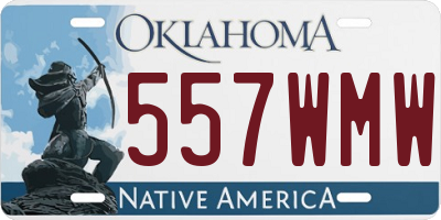 OK license plate 557WMW