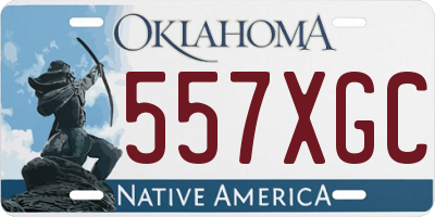 OK license plate 557XGC