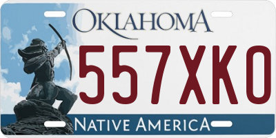 OK license plate 557XKO