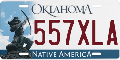 OK license plate 557XLA