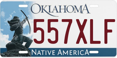 OK license plate 557XLF