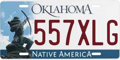 OK license plate 557XLG