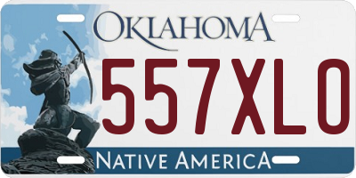 OK license plate 557XLO
