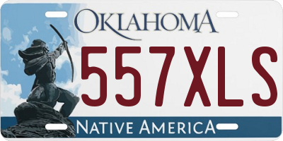 OK license plate 557XLS