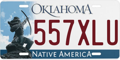 OK license plate 557XLU