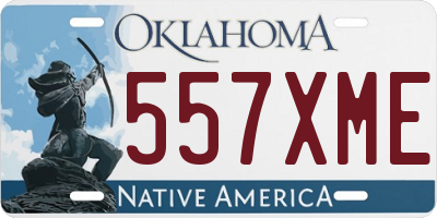 OK license plate 557XME