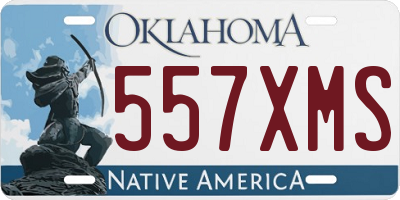 OK license plate 557XMS