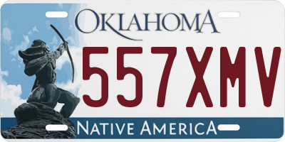 OK license plate 557XMV