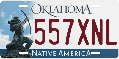 OK license plate 557XNL