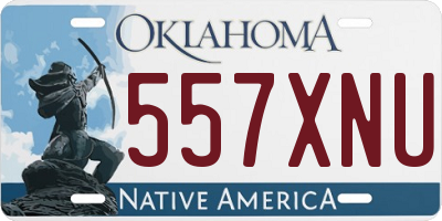 OK license plate 557XNU