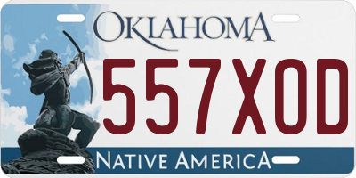 OK license plate 557XOD