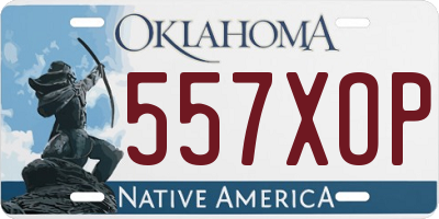 OK license plate 557XOP