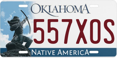OK license plate 557XOS