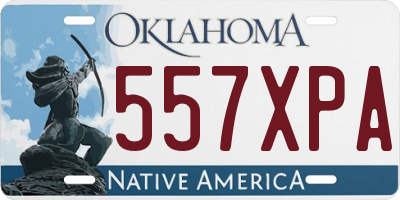 OK license plate 557XPA