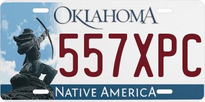 OK license plate 557XPC