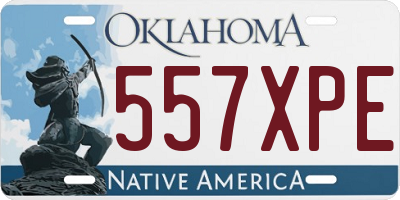 OK license plate 557XPE