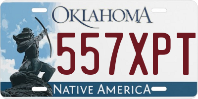OK license plate 557XPT