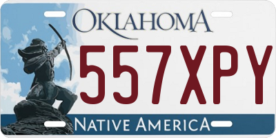 OK license plate 557XPY