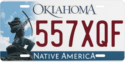 OK license plate 557XQF