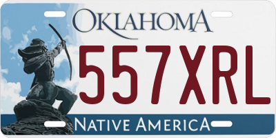 OK license plate 557XRL