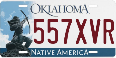 OK license plate 557XVR