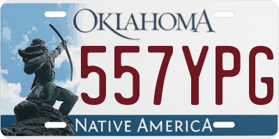 OK license plate 557YPG
