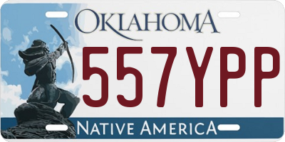 OK license plate 557YPP