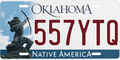 OK license plate 557YTQ