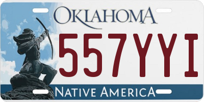 OK license plate 557YYI