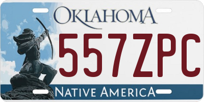 OK license plate 557ZPC