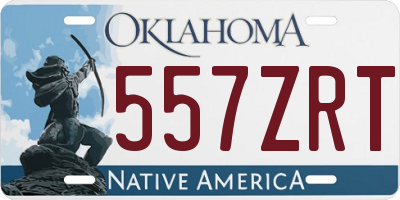 OK license plate 557ZRT