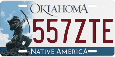 OK license plate 557ZTE