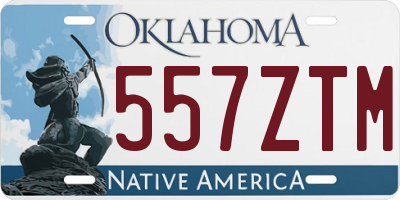 OK license plate 557ZTM