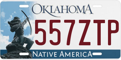 OK license plate 557ZTP