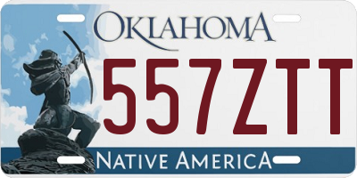 OK license plate 557ZTT