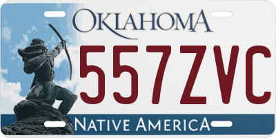 OK license plate 557ZVC