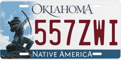 OK license plate 557ZWI