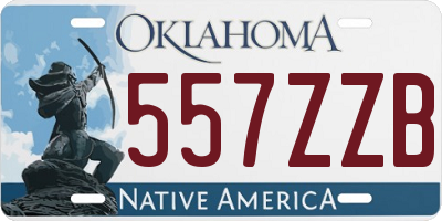 OK license plate 557ZZB