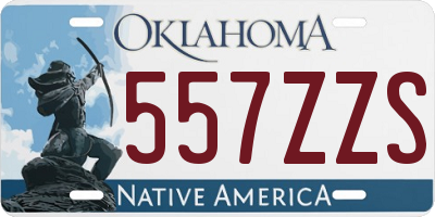 OK license plate 557ZZS